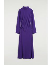 COS - Draped Turtleneck Maxi Dress - Lyst