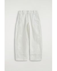 COS - Denim Barrel-Leg Trousers - Lyst