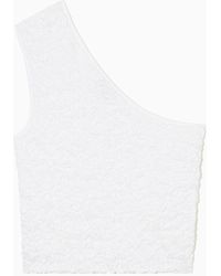 COS - Smocked One-shoulder Tank Top - Lyst