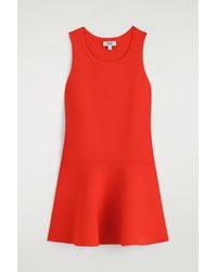 COS - Flared Knitted Mini Dress - Lyst