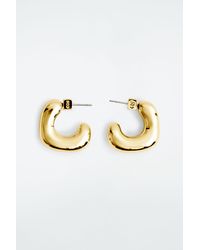 COS - Mini Chunky Squared Hoop Earrings - Lyst