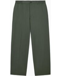 COS - Straight-leg Relaxed Wool Trousers - Lyst