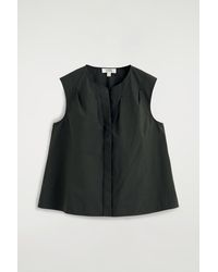 COS - Pleated Sleeveless Top - Lyst