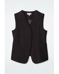 COS - Wrap-Front Linen-Blend Waistcoat - Lyst