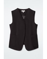 COS - Wrap-Front Linen-Blend Waistcoat - Lyst