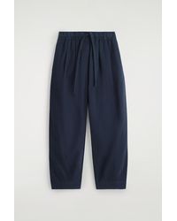 COS - Cotton Tapered Drawstring Pants - Lyst
