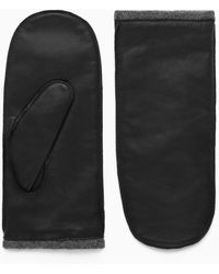 COS - Cashmere-lined Leather Mittens - Lyst