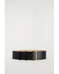 COS - Low-Waist Wide Leather Belt - Lyst