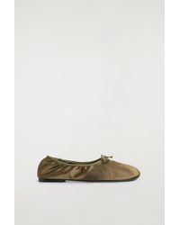 COS - Satin Ballet Flats - Lyst