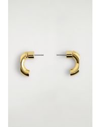 COS - Faceted Hoop Earrings - Lyst