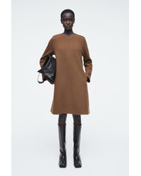 COS - A-Linien-Minikleid Aus Kochwolle - Lyst