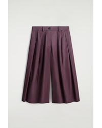 COS - Pleated Cotton Pants - Lyst