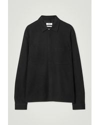 COS - Relaxed Boiled-wool Overshirt - Lyst