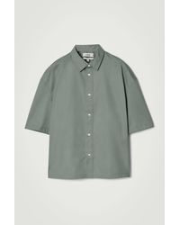 COS - Boxy Short-Sleeved Cotton Shirt - Lyst