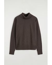 COS - Merino Wool Funnel-Neck Sweater - Lyst