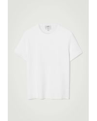 COS - Slim Ribbed Cotton T-shirt - Lyst