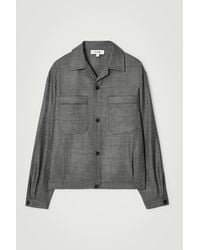 COS - Wool-Flannel Overshirt - Lyst