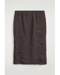 COS - Gathered Crinkled Midi Skirt - Lyst