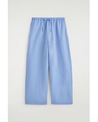 COS - Wide-Leg Linen Drawstring Pants - Lyst