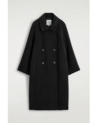COS - Oversized Double-breasted Wool Coat - Lyst