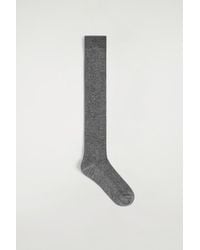 COS - Pointelle-Knit Silk-Blend Knee Socks - Lyst