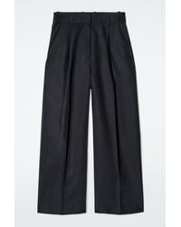 COS - Lockere Hose Aus Leinen-Mix Mit Weitem Bein - Lyst
