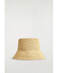 COS - Raffia Bucket Hat - Lyst