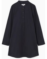 COS - Collarless Mini Shirt Dress - Lyst