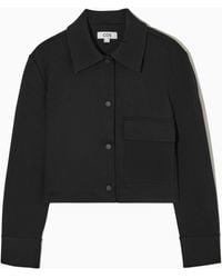 COS - Cropped Twill Jacket - Lyst