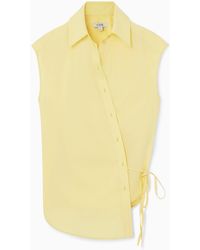 COS - Oversized Sleeveless Wrap Shirt - Lyst