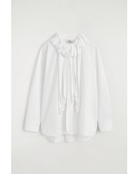 COS - Grosgrain Bib-Front Cotton Shirt - Lyst