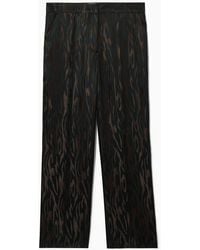 COS - Regular Zebra-jacquard Straight-leg Pants - Lyst