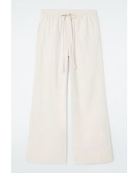 COS - Wide-leg Fluid Denim Trousers - Lyst