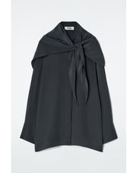 COS - Silk Scarf-Detail Shirt - Lyst