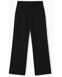 COS - Double-faced Knitted Pants - Lyst