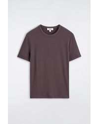 COS - Slim Ribbed Cotton T-Shirt - Lyst