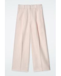 COS - Relaxed Linen-Blend Wide-Leg Trousers - Lyst