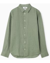 COS - Linen Long-sleeved Shirt - Lyst