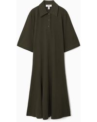 COS - Flared Polo Shirt Dress - Lyst