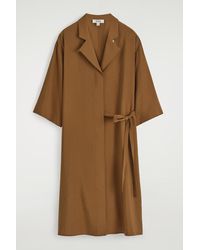 COS - Side-belt Midi Shirt Dress - Lyst