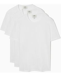 COS - 3-pack The Extra Fine T-shirts - Lyst