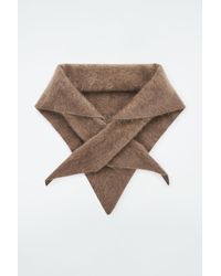 COS - Pure Brushed-cashmere Triangle Scarf - Lyst