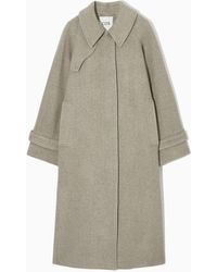 COS - Oversized Rounded Wool Coat - Lyst