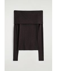 COS - Off-The-Shoulder Merino Wool Top - Lyst