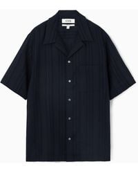 COS - Striped Short-sleeved Shirt - Lyst