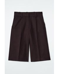 COS - Tailored Linen-blend Longline Shorts - Lyst