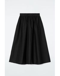 COS - Elasticated Midi Skirt - Lyst