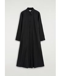 COS - Fluid Midi Shirt Dress - Lyst
