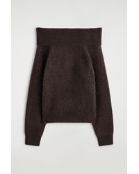 COS - Off-The-Shoulder Merino Wool Jumper - Lyst