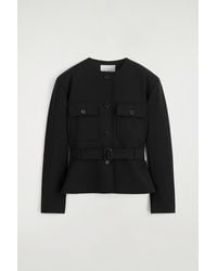 COS - Belted Peplum Jacket - Lyst